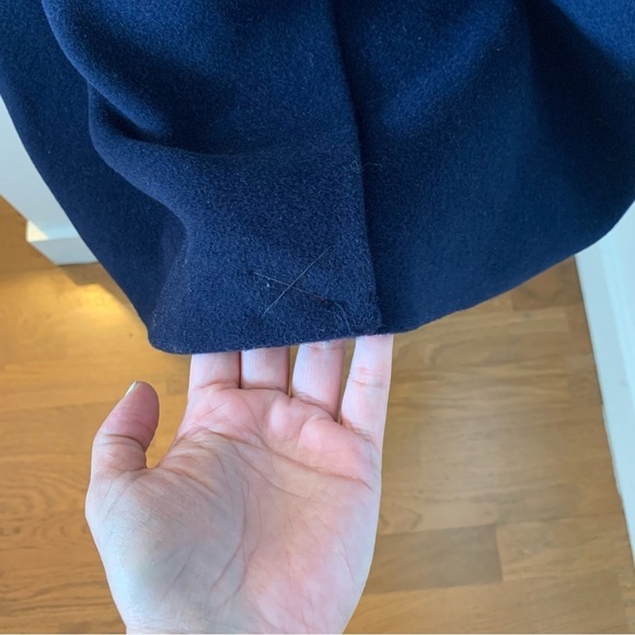 & OTHER STORIES Manteco Relaxed Belted Wool Coat Navy Size US 10 Rare Find! - Picture 15 of 15
